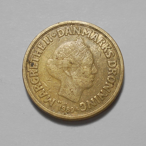 Dinamarca Moneda De 10 Coronas 1989 - Km#867.1