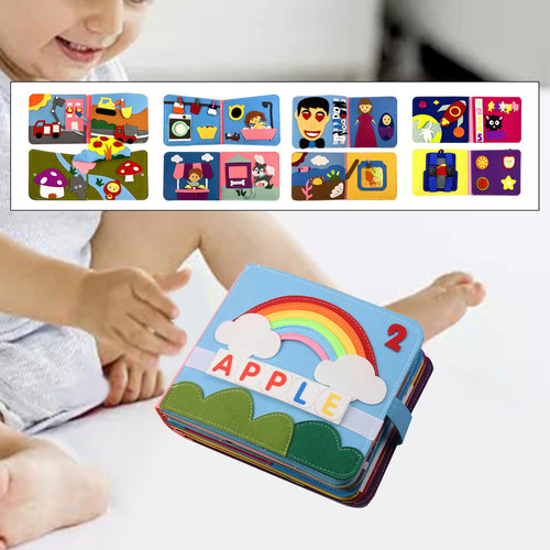 New! Montessori Story Cloth Book Activity Board Juguete