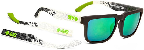  Lentes Sol Spy Optic Helm Ken Block Negro Mate/gris Verde S