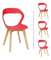 Comprar Set Sillas Mundo In Moura 4 Sillas Para Comedor Sala Moderna Estructura de la silla Rojo