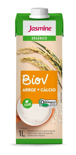 Leite De Arroz E Cálcio Biov Orgânico Jasmine - 1l