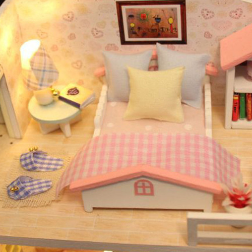 Mz Kit De Casa De Muñecas Diy: Casa En Miniatura Con