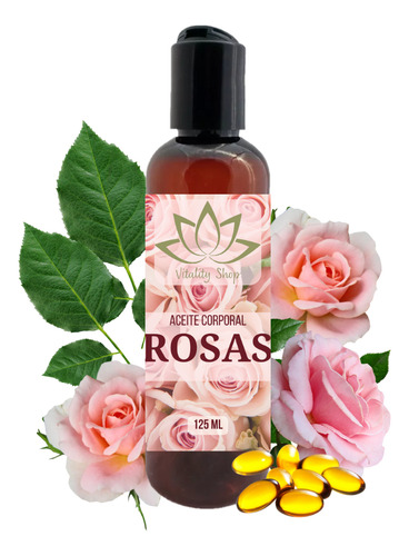 Aceite Organico Corporal Para Masaje Rosas Y Vitaminae 125ml