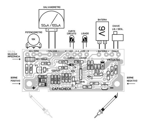 Imagem 2 de 4 de Capamiter Capacheck Medidor De Esr Analogico - Fenolite