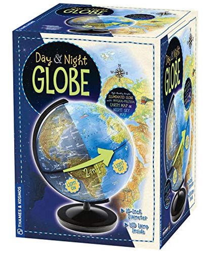 Globo Terráqueo De Día Y Noche - Hecho A Mano, Acríl...