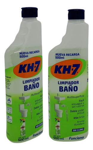 Pack X2 Limpiador Baño Desinfectante Kh-7 Doypack 500 Ml