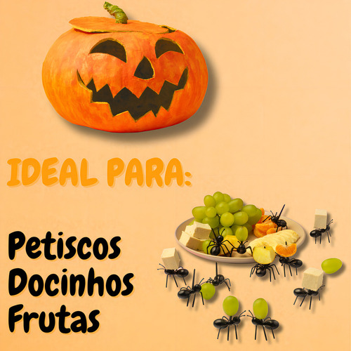 12 brochetas para aperitivos, alimentos dulces y frutas para hormigas, 5 cm