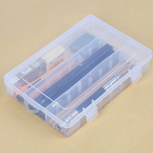 Estuche Para Lápices Q Transparente Con Insertos Plastic Sto
