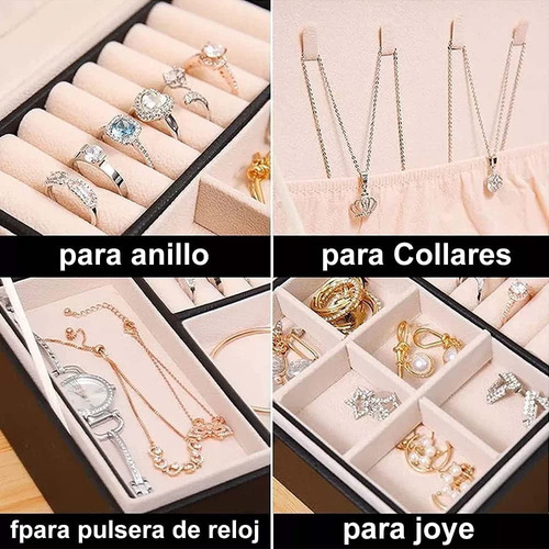 Imagen 8 de 9 de Maletin Joyero 2 Niveles, Organizador De Joyas