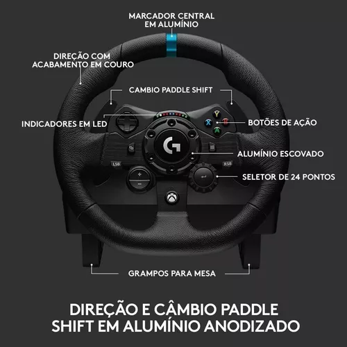 Volante + Pedal Logitech G923 Xbox Serie/one/pc Novo A Vista