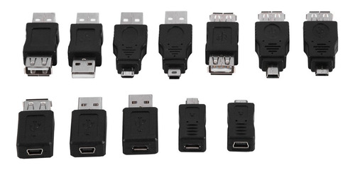 Usb Otg Micro Mini 2.0 Macho Hembra Adaptador F M 12