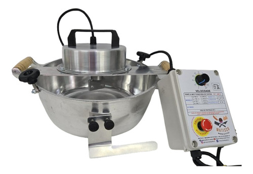 Panela De Caramelizar De 4 Litros Grãos, Castanhas, Amendoim Cor Alumínio Frequência 50/60hz 127/220V Automática