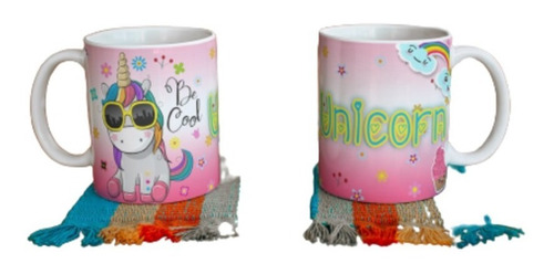 Taza Blanca Sublimada 11 Oz Unicornio F212 Blanco
