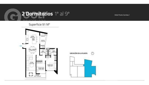 Vendo Apartamento 1 Dormitorio, Garage Opcional, En Construcción, En Punta Carretas.