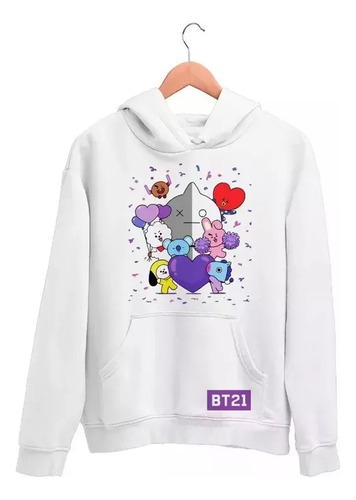 Buzo Canguro Kpop Bts X Bt21 Unisex