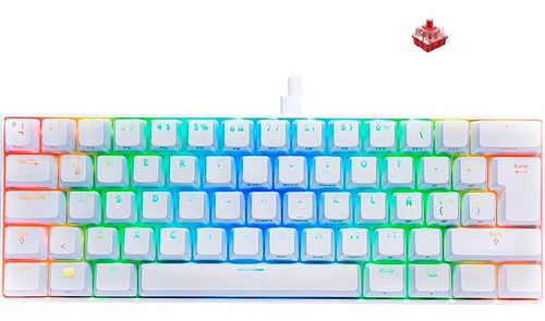 Teclado Mecánico 60% Vsg Mintaka Rgb Switches Red - Blanco