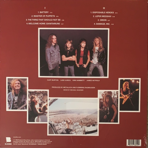 Metallica Master Of Puppets In Europe Nov 2017 Lacrado (Usado)