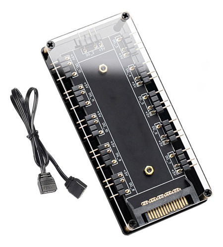 Hub Con Cable 10 Hub Splitter Pc Rgb Ventilador 5v 3 Pines