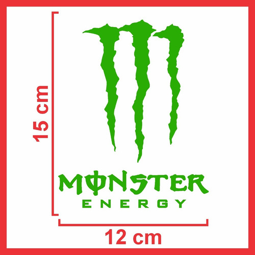 Calco Vinilo Sticker Monster Energy Moto Auto Tuning 15x12