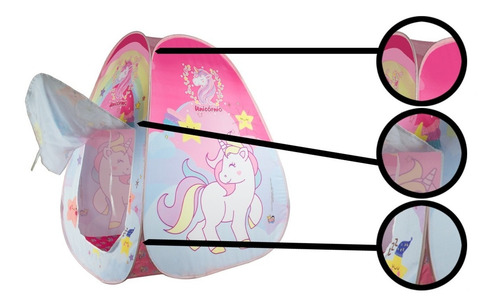 Barraca Infantil Piscina Bolinhas Menina C/50 Bolinhas