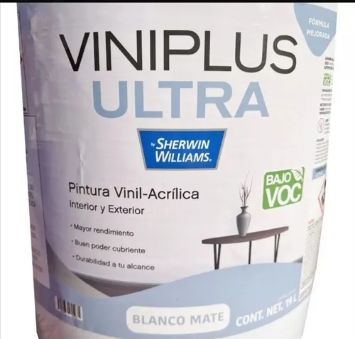 ViniPlus, Pintura Blanca Viníl-Acrílica, 19L