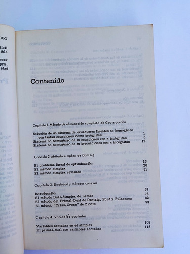 Libro Métodos De Optimización; Programación Lineal 167a5 (Usado)