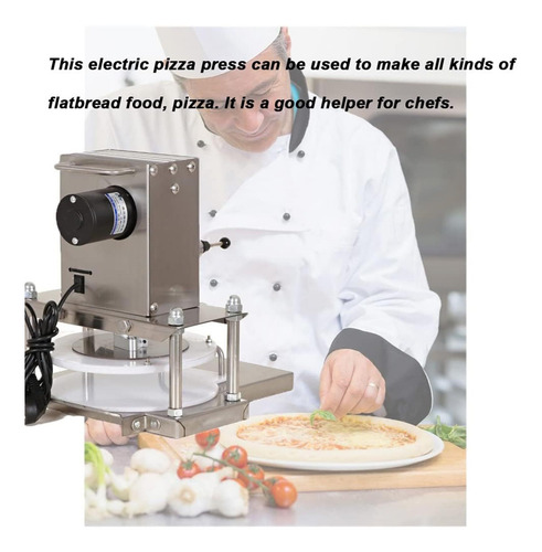Prensa Eléctrica De Masa For Pizza De Acero Inoxidable 22cm