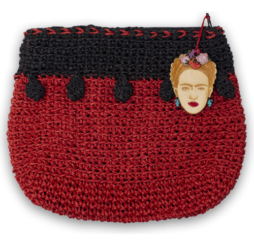 Bolsa De Maquillaje Rojo Cremallera Frida Kahlo Bolsas Bolsa