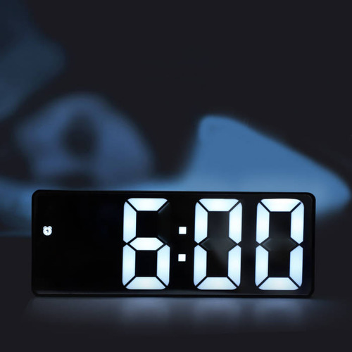 Reloj Despertador Digital Bocina Bluetooth Negro Y Radio Fm,Despertador espejo