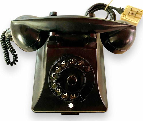 Wow Antiguo Telefono De Baquelita Bell Standard Ptt Holandés