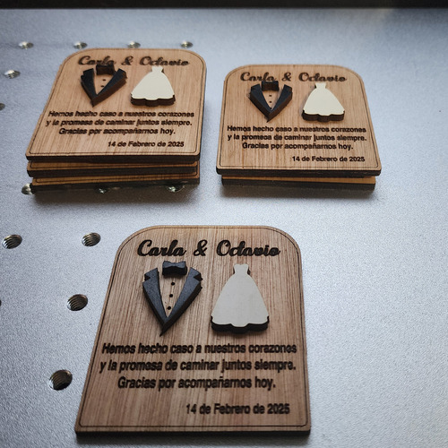 10 Recuerdos Iman Personalizados Matrimonio Boda 9x7cm