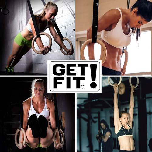Anillas De Madera Get Fit! Para Cross-fit Gimnasia Deportiva