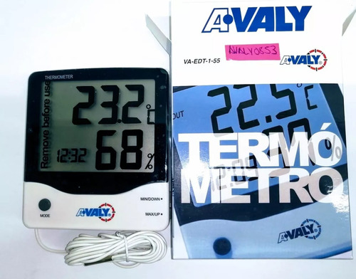 Termómetro Digital C/higrómetro Int/ext Avaly Modva-edt-1-55