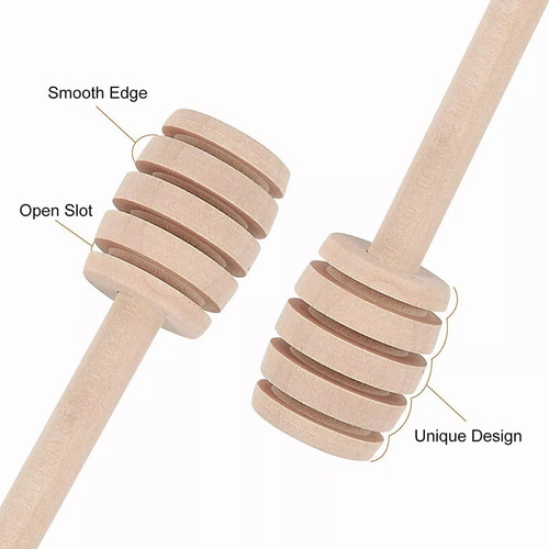 Palitos De Miel De Madera, 100 Piezas
