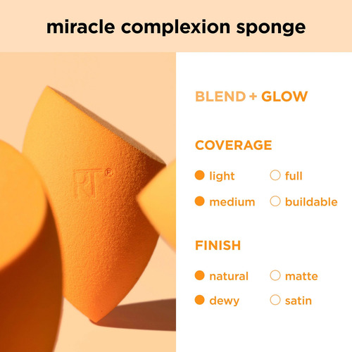 Real Techniques, Paquete De 2 Esponjas Miracle Complexion,