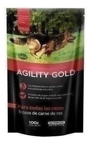 Agility Gold Pouch Trozos De Carne De Res Adulto - 100 Gr