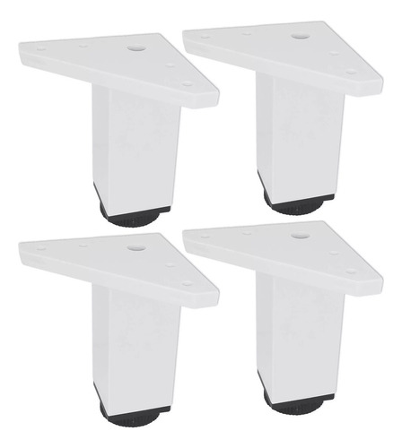 Patas Mueble Bajo Mesada Cuadrada Pack 4 Regulables 10 Cm