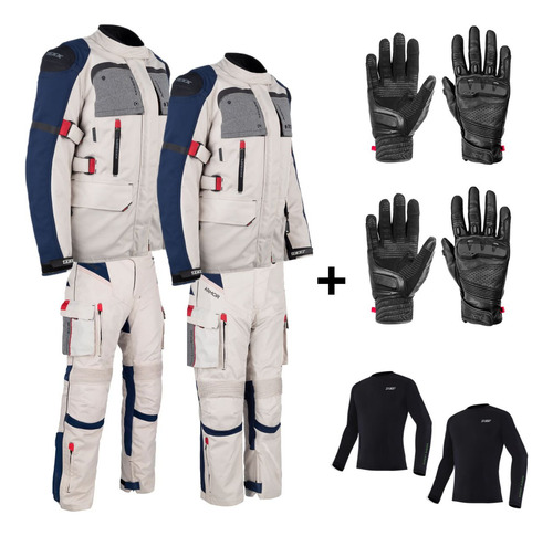 Roupa De Moto Texx Armor Casal Jaqueta E Calça Motoqueiro