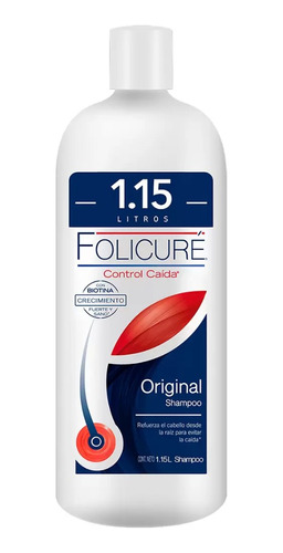 Shampoo Folicure Control Caida Original Con Biotina 1.15 Lt