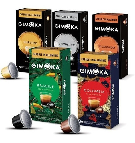 Combo Gimoka X50 Capsulas Aluminio Compatible Nespresso