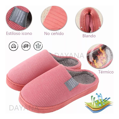 Pantuflas Peluche Mantener Caliente Suaves Y Cómodo Unisex