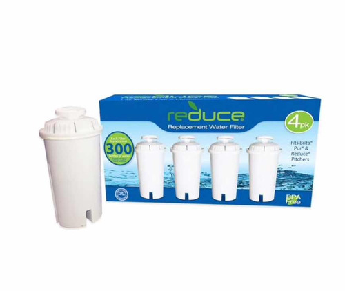Reduce Water Filtration 4-pack Replacement Filters, Filtros