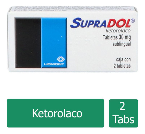 Supradol 30 Mg Caja Con 2 Tabletas Sublinguales