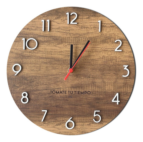 Reloj De Pared Tallado En Madera - Decoración Moderna Hogar