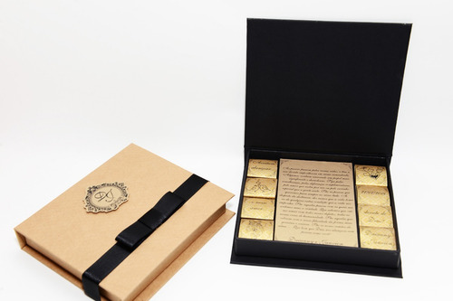 Imagem 2 de 10 de Convite Padrinhos Casamento - Kit Chocolate (14 Unidades)