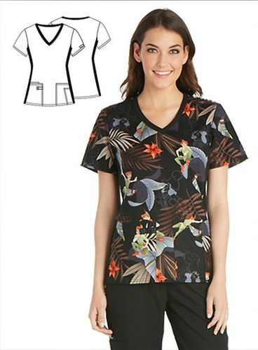 Top De Uniforme Clínico Mujer, Pinocho Disney Tens Enfermera