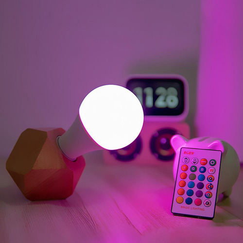 2 Uds Rgb Bombilla Led Cambio De Color Control Remoto
