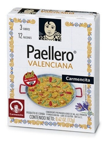 Condimento Paellero Valenciana Carmencita 12 Gr. España