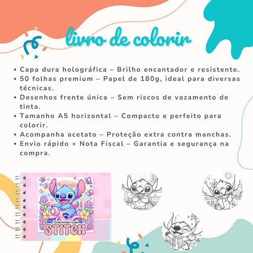 Livro De Colorir Bobbie Goods Lilo Stich Hello Kitty