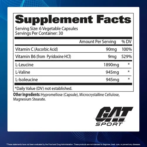Suplemento Gat Sport Bcaa Powder 266.5 Nutricional Sin Sabor